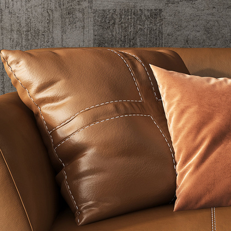 Momenty Zin 94.49'' Leather Sofa | Wayfair